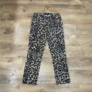 PAIGE Leopard Print Ankle Jeans